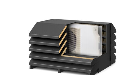 Omkasting moet geluid warmtepomp dempen