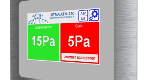 Met dit display kun je verschillende drukverschillen audiovisueel bewaken
