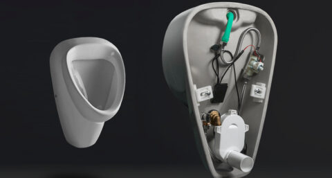 Slimme urinoir moet water besparen en hygiëne verhogen