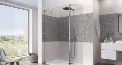 Kristal helder glas geeft douche unieke look