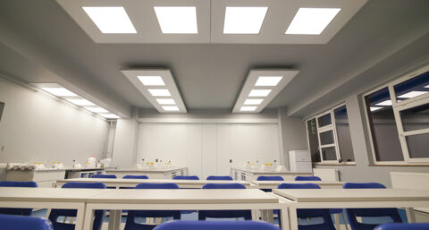 Ledpanelen als functionele verlichting op kantoor