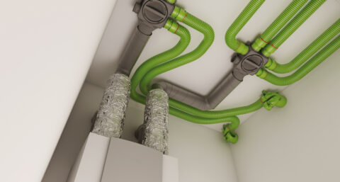 Luchtverdeelsysteem maakt installatie met beperkte ruimte makkelijker