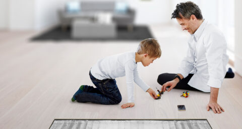 Elektrisch vloerverwarmingsprogramma voor zowel natte als droge systemen