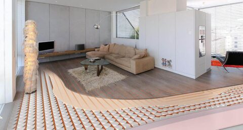 Vloerverwarming voor lage opbouw mogelijk