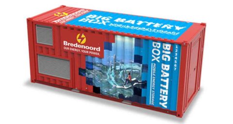 Snel opladen en ontladen met mobiele energieopslag