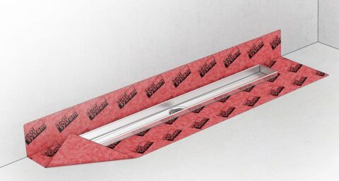 Douchegoot met vaste afdichtingsmanchet bespaart tijd