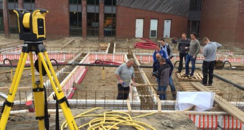 Robot geeft aan waar de installatietechniek moet komen