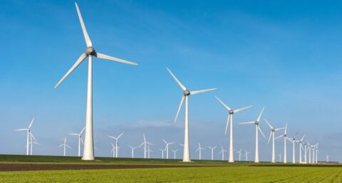 Afgeschreven turbinebladen worden stoeptegels