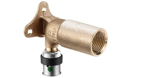 Verlengde muurplaat in assortiment Viega