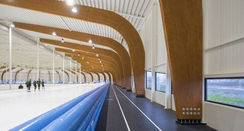 Duurzame vloer van gerecycled rubber