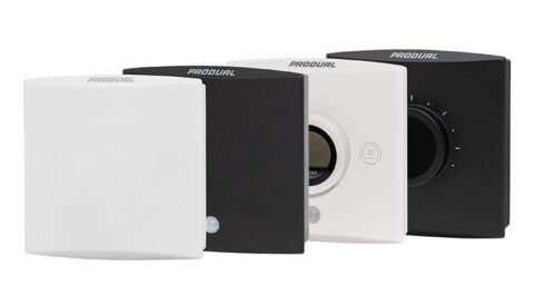 Draadloos Produal Proxima meetsysteem uitgebreid met batterijgevoede CO2-transmitter en geavanceerde bedienknop