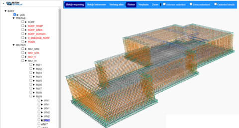 3D viewer RebarAssist ondersteunt aannemer bij bestellen en monteren wapening
