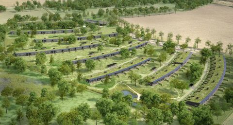 Groen omkeerdak in uniek en energieneutraal woningbouw project