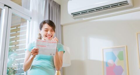 Met een airco er warmpjes bij zitten