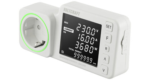 Nieuwe energiekostenmeter met datalogger van Voltcraft