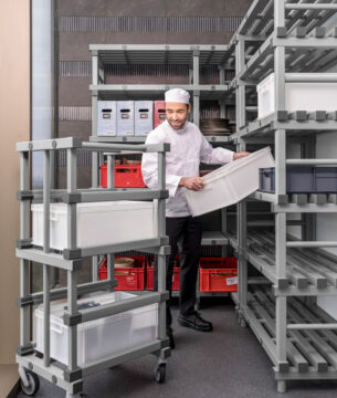 Kunststof stellingen voor koelcellen en vriezers